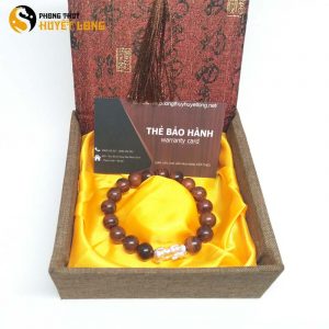 Vòng Tay Gỗ Sưa Đỏ 10ly Mix Tỳ Hưu Bạc 925