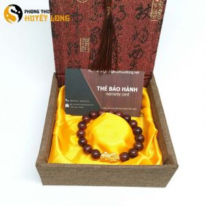 Vòng Tay Gỗ Sưa Đỏ 10ly Mix Tỳ Hưu Bạc Xi Vàng