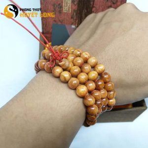 Chuỗi huyết long vip 108 hạt 8ly (thấu quang 100%)