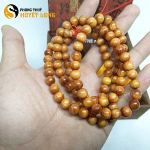 Chuỗi huyết long vip 108 hạt 8ly (thấu quang 100%)