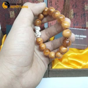 Vòng Tay Huyết Long Vip 12 Ly Mix Tỳ Hưu Bạc 925