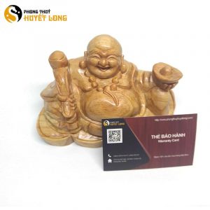 Tượng Di Lặc Để Bàn Gỗ Huyết Long