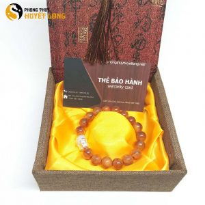 Vòng Tay Huyết Long Vip 10Ly Mix Mặt Phật Bạc 925