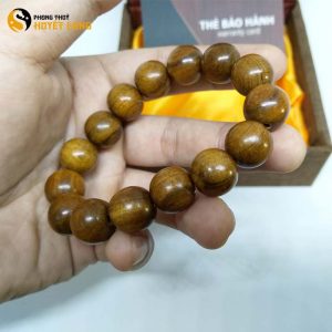 Vòng Tay Gỗ Bách Xanh 14 Ly (Size Nam)