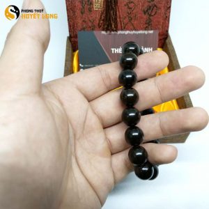 Vòng Tay Gỗ Mun Sừng 12ly (Size Nam)