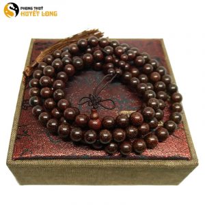 Chuỗi 108 Hạt Gỗ Tử Đàn Tiểu Điệp Sao Ấn Độ 8Ly
