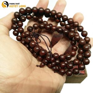 Chuỗi 108 Hạt Gỗ Tử Đàn Tiểu Điệp Sao Ấn Độ 8Ly