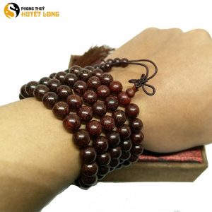 Chuỗi 108 Hạt Gỗ Tử Đàn Tiểu Điệp Sao Ấn Độ 8Ly