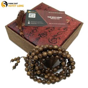 Chuỗi 108 Hạt Trầm Sánh Chìm 8 Ly Cao Cấp