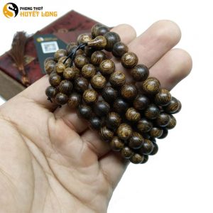 Chuỗi 108 Hạt Trầm Sánh Chìm 8 Ly Cao Cấp