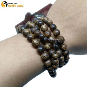 Chuỗi 108 Hạt Trầm Sánh Chìm 8 Ly Cao Cấp