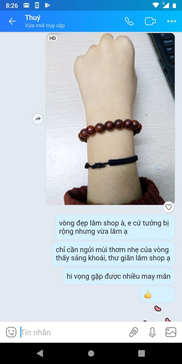 Vòng tay gỗ sưa đỏ tự nhiên