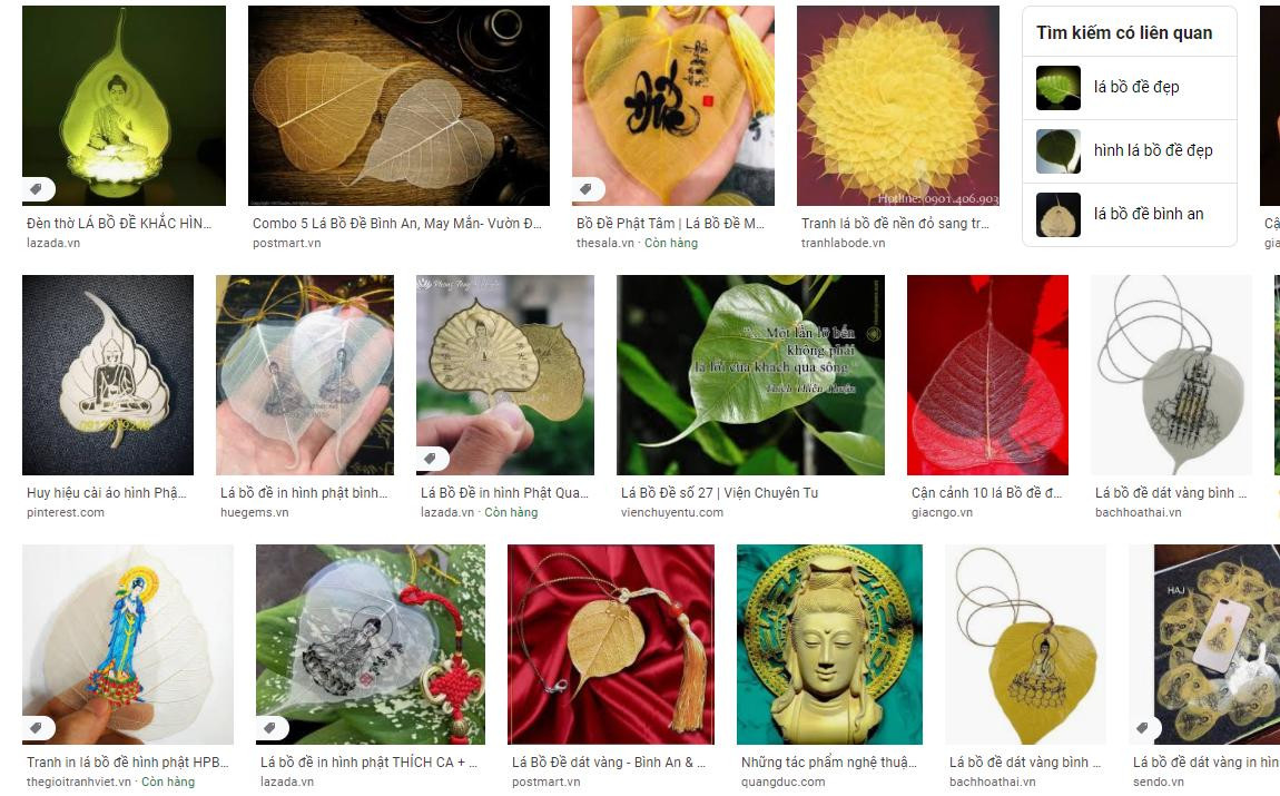Lá bồ đề tâm phật chính hãng