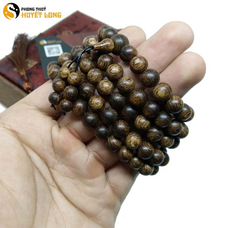 Chuỗi 108 Hạt Trầm Sánh Chìm 8 Ly Cao Cấp