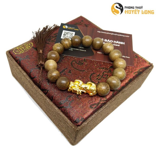 Vòng Tay Trầm Tốc Tự Nhiên Mix Tỳ Hưu Tài Lộc