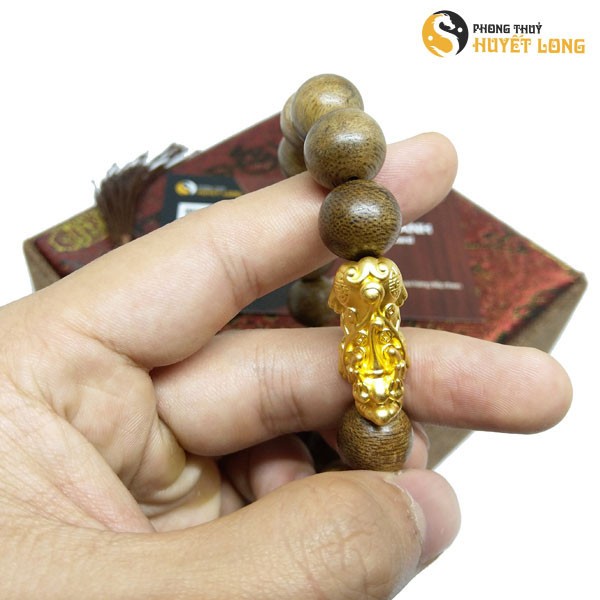 Vòng Tay Trầm Tốc Tự Nhiên Mix Tỳ Hưu Tài Lộc