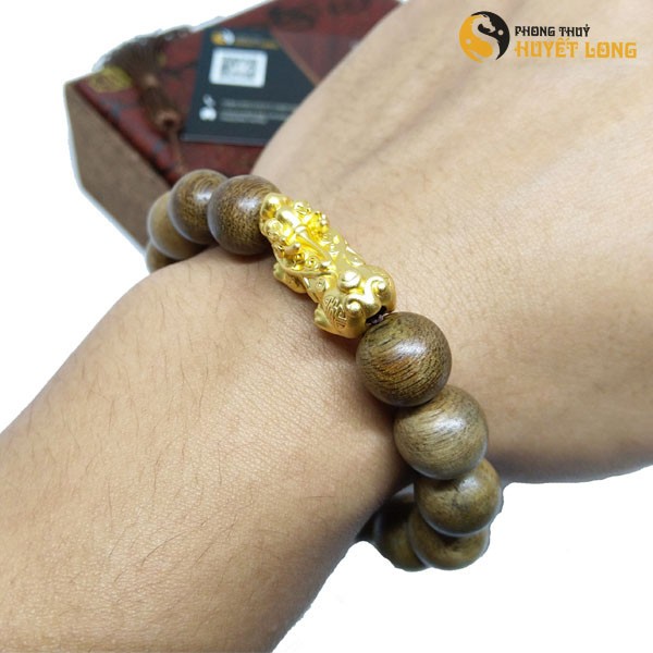 Vòng Tay Trầm Tốc Tự Nhiên Mix Tỳ Hưu Tài Lộc