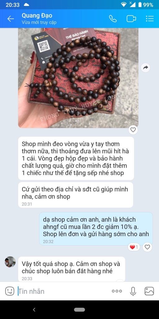 Chuỗi 108 Hạt Trầm Sánh Chìm 8 Ly Cao Cấp
