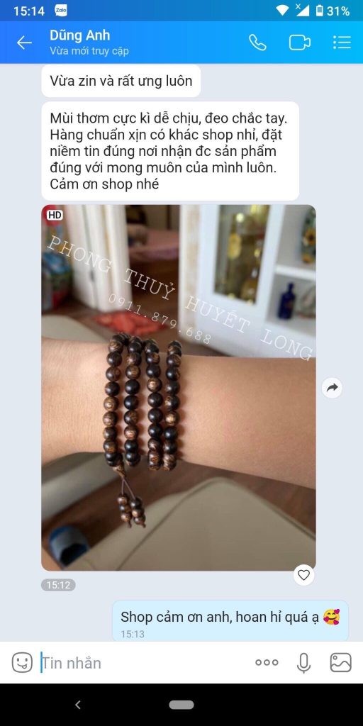 Chuỗi 108 Hạt Trầm Sánh Chìm 8 Ly Cao Cấp