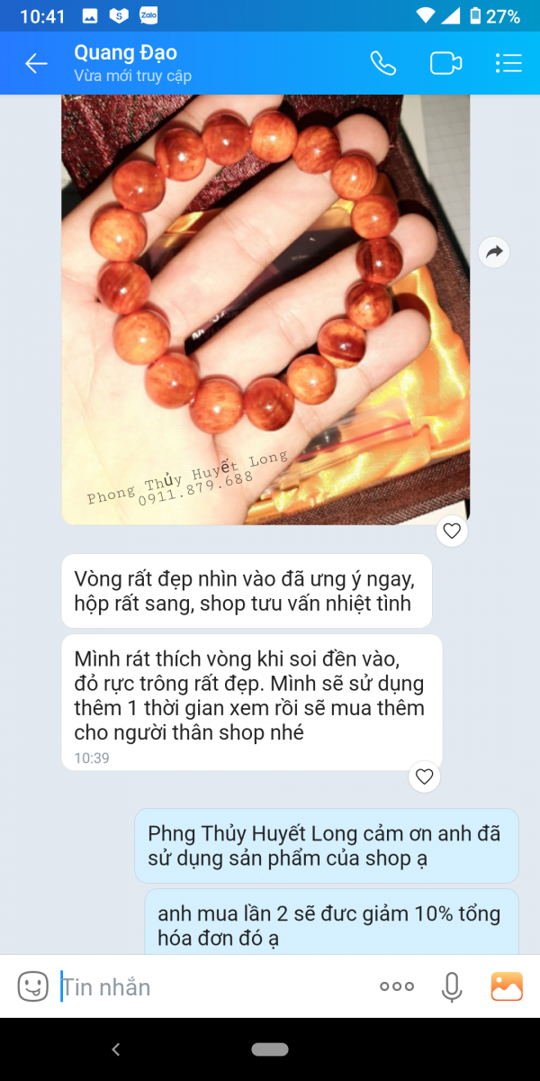 Vòng Huyết Long Vip 12ly (Size Nam- Thấu quang 100%)