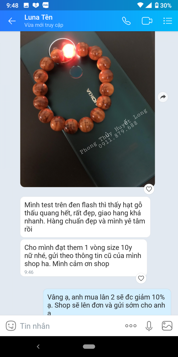 Vòng Huyết Long Vip 12ly (Size Nam- Thấu quang 100%)