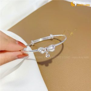 lắc bạc, vòng tay bạc nữ hình con bướm mẫu hot hàn quốc