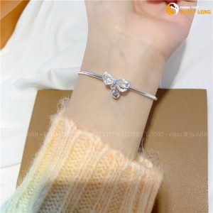 lắc bạc, vòng tay bạc nữ hình con bướm mẫu hot hàn quốc