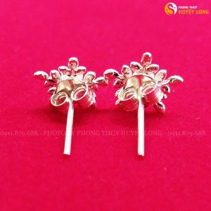 Bông tai bạc nữ s925 hình bông hoa tuyết