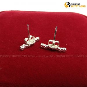 Bông tai, hoa tai, khuyên tai nữ bạc đính đá nhiều viên