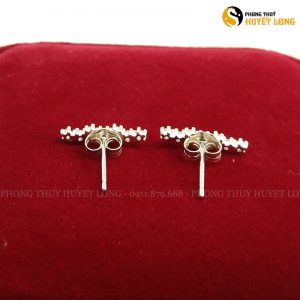 Bông tai, hoa tai, khuyên tai nữ bạc đính đá nhiều viên