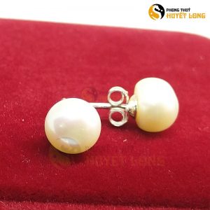 Bông tai nữ bạc đính ngọc tai thật