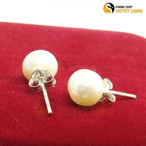 Bông tai nữ bạc đính ngọc tai thật