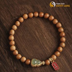 Vòng Tay Đàn Hương Đỏ Ấn Độ Mix Ngọc Hồ Lô May Mắn, Bình An, Tài Lộc, Vòng Tay Phong Thủy Linh Thiêng, Size 6mm Nữ